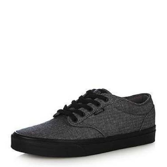 Vans Other - Vans Atwood Herringbone Dark Gray Low Top Sneakers
